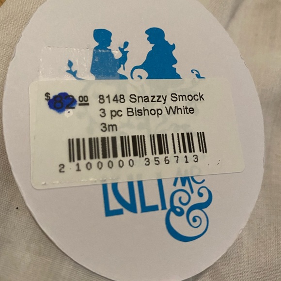 SNAZZY SMOCK IN WHITE | 3 PC OUTFIT | LULI & ME - Picture 6 of 9